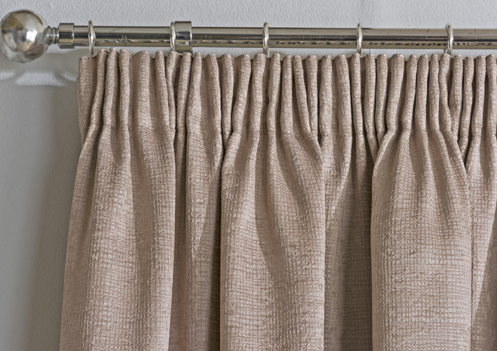 Matrix Pencil Pleat, Latte - Ready Made Curtains - Image 9